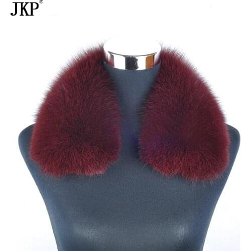 JKP Real Fox Fur Collar Women Scarf Genuine Winter Warm Shawl and Wraps Coat Accessory 2019 New Fashion Scarves High Quality