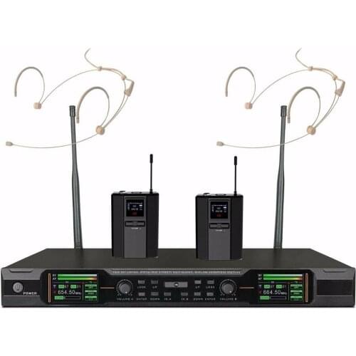 Bolymic Wireless Headset mic UHF True Diversity Performance Microphone Cordless microphone Kit Auto Mute For partychurch