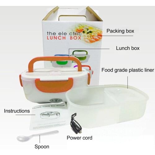 12/110/220V Portable Electric Heated Lunch Box Bento Boxes Car Home Office School Dinnerware Food Rice Container Warmer