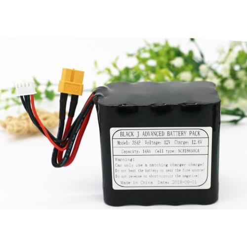 KLUOSI UAV Rechargeable 12VLi-ion Battery11.1V /12.6V14Ah 3S4P Use Single Cell NCR18650GA Combination Suitable for Various Drone