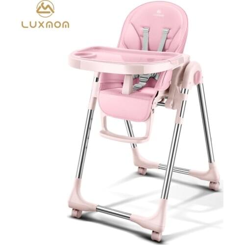 Luxmom baby high chair for Babies and Toddlers with Safe Meal Tray Adjustable Height