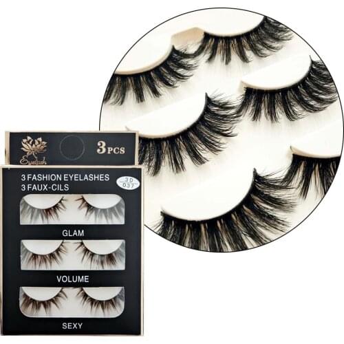 New Fashion Style 3 Pairs Of False Eyelashes Are Handmade To Lengthen Eyelashes At The End Of Eyes Clios postios zsmw
