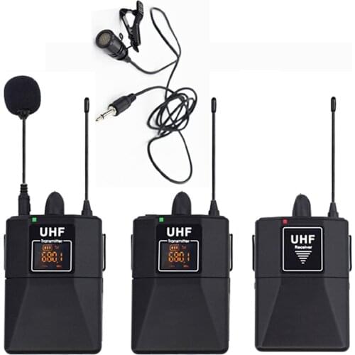 One for two wireless recording microphone SLR camera photography bee radio mobile phone interview lavalier microphone