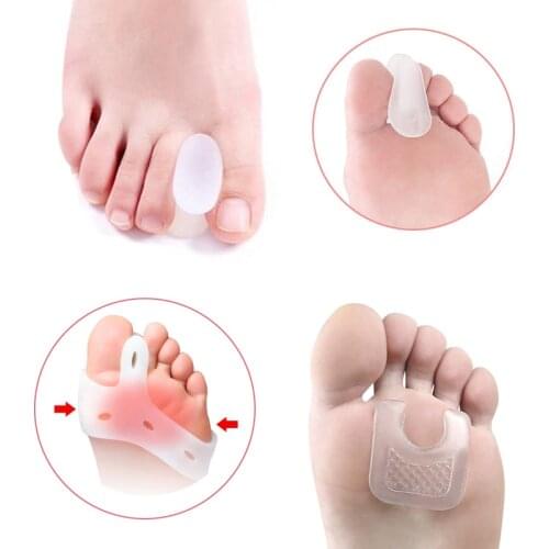1-6Pair Hallus Valgus Orthopedic Silicone Gel Thumb Bunion Corrector Big Toe Seperator Foot Care Pads Pedicure Tools