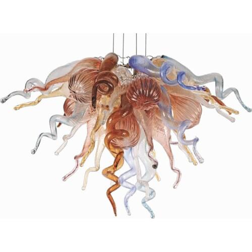 100% Mouth Blown Borosilicate Home Design Luxury Living Room Crystal Ceiling Dale Chihully Murano Glass Chandelier Lamps