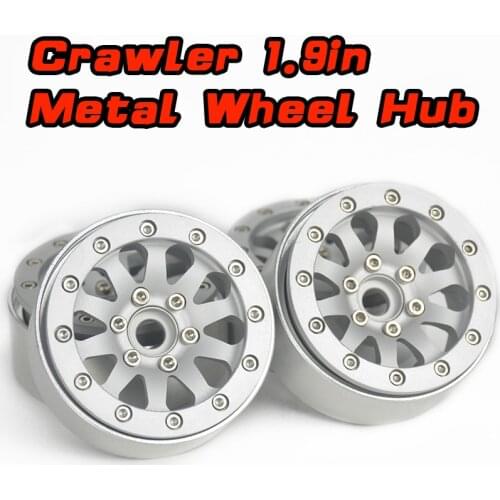 RC Parts Remote Control Model Car 1/10 Tire Rim 1.9in 12mm Adapter Wheel Hub Frame Simulation Metal Wheels SCX10 TRX4 T19A