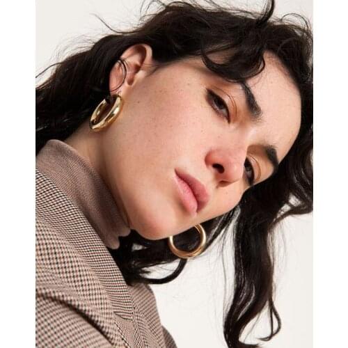 Reilly 2021 alloy earrings metal circle Joker earrings earrings geometric circle earings fashion jewelry