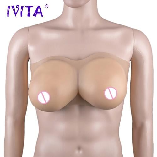 IVITA 600g Realistic Crossdress Silicone Breast Forms Crossdresser Silicone Breasts Fake Boobs Transgender Shemale Drag Queen