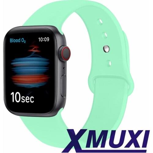 Compatible with Apple Watch Straps 44/40mm 42/38mm Replacement bands Sport Silicone Band for iWatch SE Series 6/5/4/3/2/ 81009