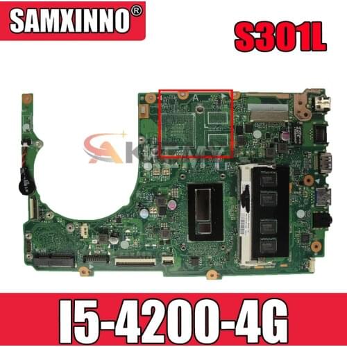 S301L S301LA motherboard For Asus S301LA REV2.2 Mainboard I5-4200-4G Processor HD Graphics 4400 100% Tested