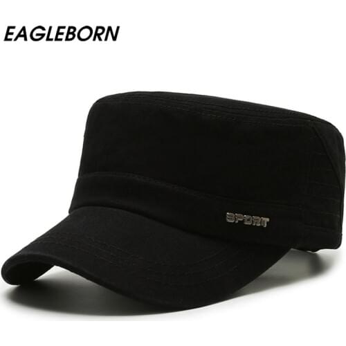 EAGLEBORN New Military Cap Men Simple 100% Cotton Dad Hat Spring Autumn Hat Casual Sports Fashion Hat Blcak Army Green Women Hat