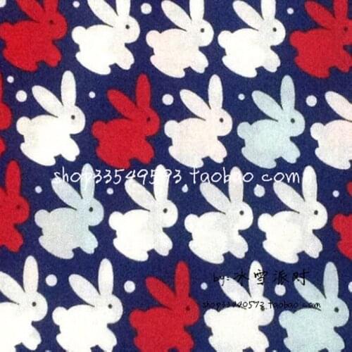 Wide 140cm Fine Cartoon Rabbit Print Fabric 100% Cotton Fabric Quilting Baby Cloth Patchwork Sewing Material Diy Baby Clothing