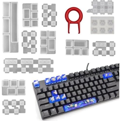 Compatible with Cherry MX Mechanical Gaming Keyboard Epoxy Resin Mold Computer PC Gamer Pet Paw Keycaps Silicone Molds