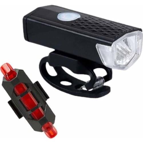 Bike Light Front USB Rechargeable 300 Lumen 3 Mode Bicycle Front Light Lamp Bike Headlight Cycling Flashlight Bike Accessories