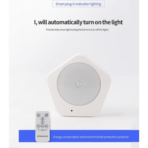 Built-In Battery Human Body Induction Night Light Living Room Bedroom Study Night Light Remote Control Timing