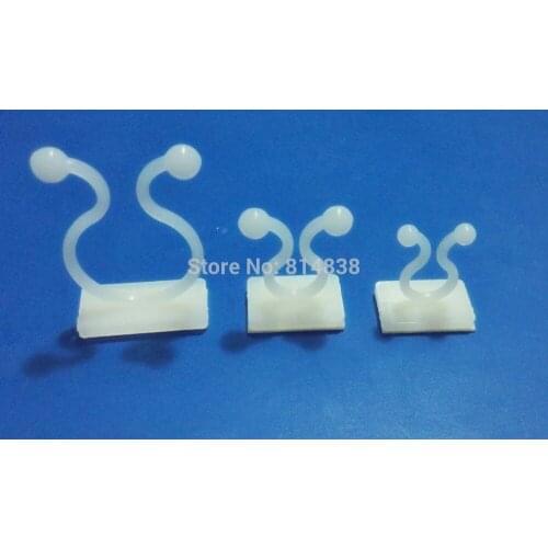 Wkooa KL-6 White Plastic Nylon Mounting Twist Tie Adhesive Tie Mount 500 Pcs