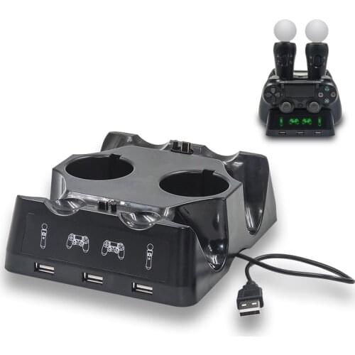 1pc PS4 Move Motion VR PSVR LED Joystick Charger Stand Controller Charging Dock for PS VR Move PS 4 Dualshock 4/Slim/Pro Gamepad