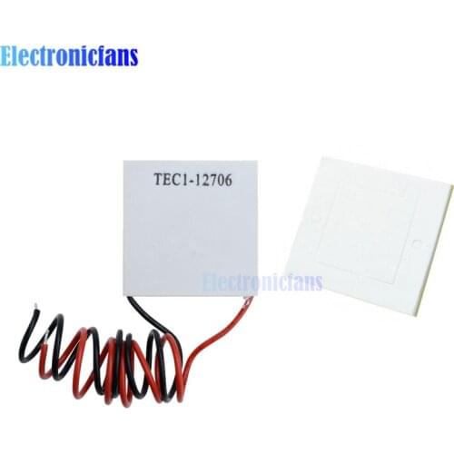 1pcs TEC1-12706 12V 60W Heatsink Thermoelectric Cooler Cooling Peltier Plate Module With Insulation Cotton Washer