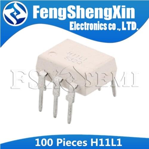 100pcs/lot H11L1 DIP-6 H11L1M 6-pin dip optoisolators logic output IC