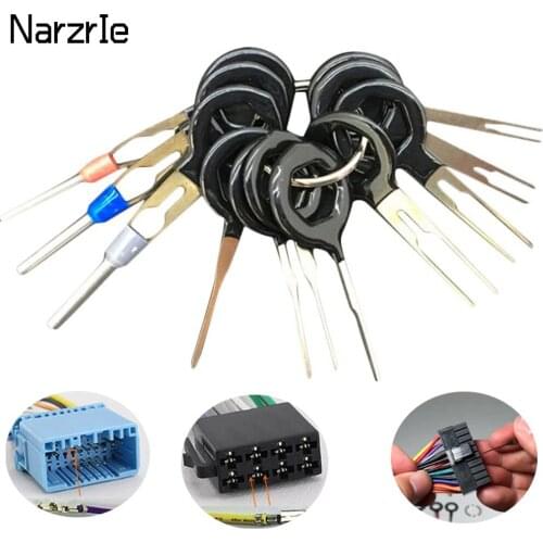 11pcs 18Pcs Automotive Plug Terminal Remove Tool Set Key Pin Car Electrical Wire Crimp Connector Extractor Kit Car Accessories