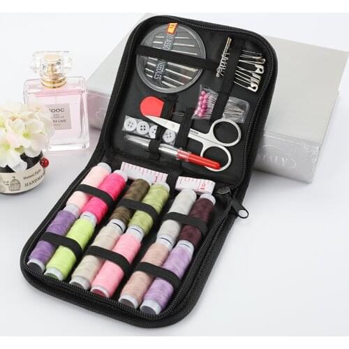 36pcs/set Portable Sewing Box Kit Travel Sewing Thread Stitches Knitting Needles Tools Cloth Buttons Craft Scissor Mom Gifts