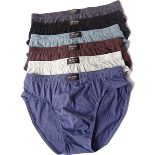 6Pcs Male Cotton Underwear Mens Plus Size Comfortable Briefs Mens Breathable Panties Men Low Waist Underpants 2021 New Style