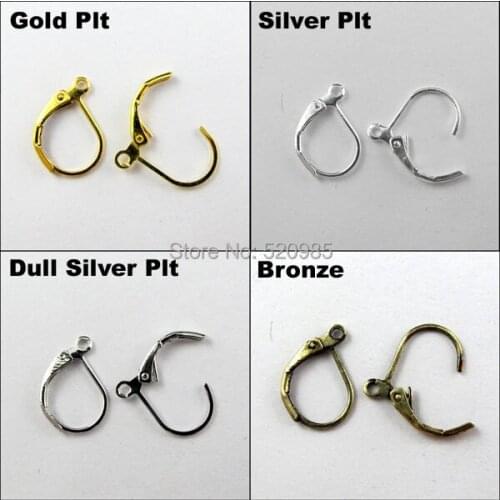 60Pc Semicircle French Earring Hook DIY Gold,Silver,Bronze etc.Wholesale No.FEH02