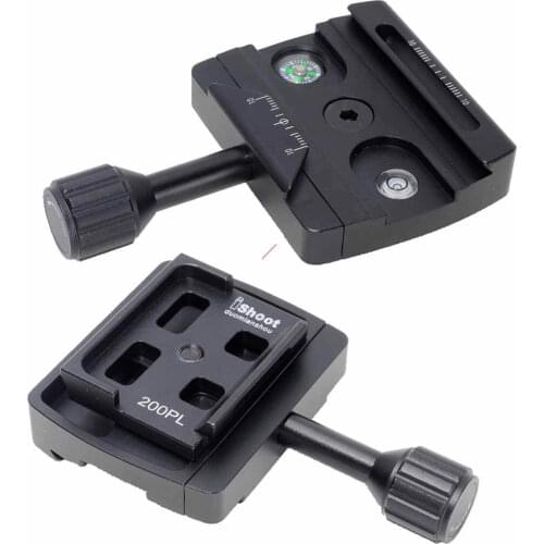 IShoot Tripod Head Clamp Adapter Quick Release Plate Converter Suitable for Converting Arca-Swiss QR Plate to Manfrotto RC2