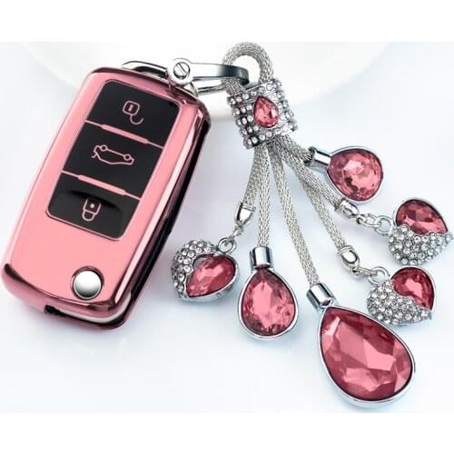 For Volkswagen Bora/Sagitar/Lavida/Jetta/Passat/Polo/Tiguan/Golf VW Car Key Bag Key Box Personalized Key Chain Key Cover TPU