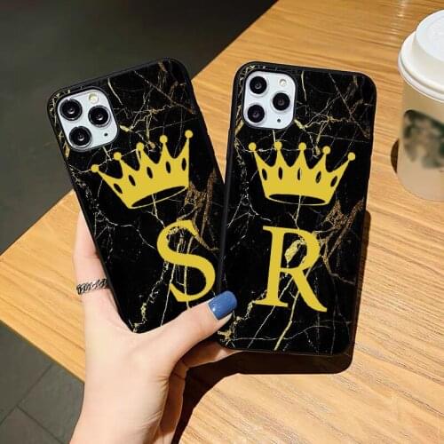 Custom Name Shell Marble background Letters Phone Case for iPhone 11Ppro 12 pro XS MAX 12mini 8 7 6 6S Plus Xs SE2020 XR 5 cover