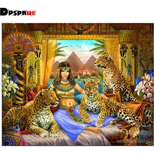 Dpsprue Full Square/Round Diamond Painting Cross Stitch Diamond Princess leopard 3D Embroidery DIY 5D Moasic Home Decor Gift S03