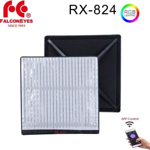 FalconEyes RX-824 150W RGB LED Video Fotografia Light Support APP Remote Control Portable 21 Scene Mode Continuous Lighting Lamp
