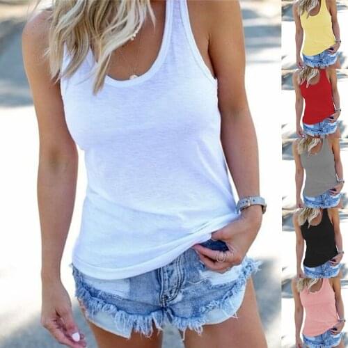 Women Casual Tank Tops Sleeveless Short 2021 Summer Female O-Neck Solid Color Vest Tanks Fashion Skinny Crop Top