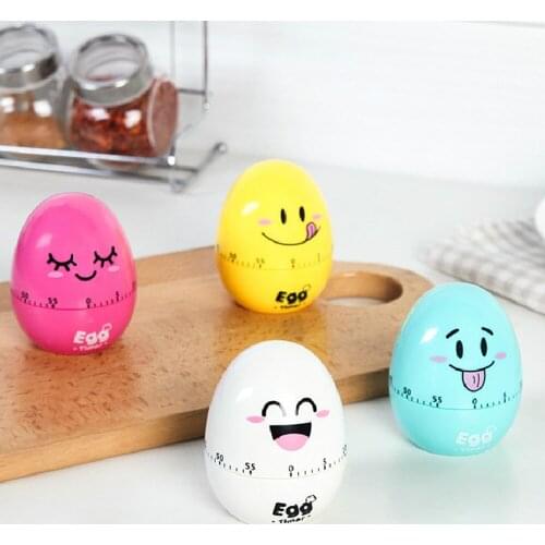 Nice 60 Minutes Timed Reminder Cartoon Cute Egg Kitchen Timer Mechanical Cooking Timer Countdown Cooking Tools Kitchen Gadgets