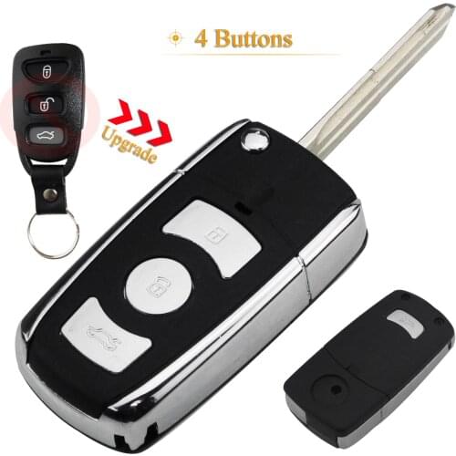 Kutery 4 Buttons Modified Remote Car Key Shell For Hyundai Santa Fe Aceent Elantra H1 Click KIA Morning Picanto Cerato Rio