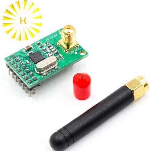 NRF905 Wireless Transceiver Module Wireless Transmitter Receiver Board NF905SE With Antenna FSK GMSK 433 868 915 MHz Connector