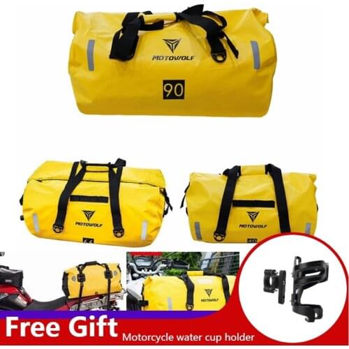 40/66/80/90L Motorbike Backpack Motorcycle Seat Bags Outdoor Travel Dry Luggage Roll Pack Bag Waterproof Moto Bag Shoulder bag