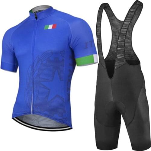 New Italy Top Quality Black Mens Cycling Jersey Set Pro Team Short Sleeve Bicycle MTB Wear Bike clothing Maillot Ropa Ciclismo