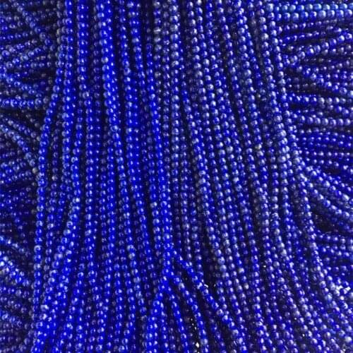 Natural blue lapis lazuli stone jaspers 4mm round beads AA+loose spacers fit diy necklace bracelet jewelry findings 15inch B3444