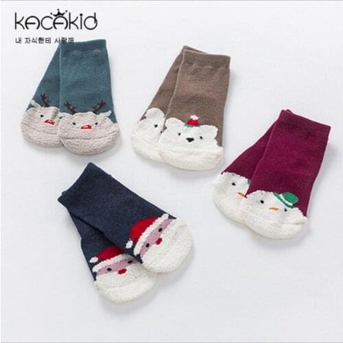 Xmas Baby Socks Cotton Anti Slip newborn boy/girls Socks children sport socks For toddler kids clothing accessories