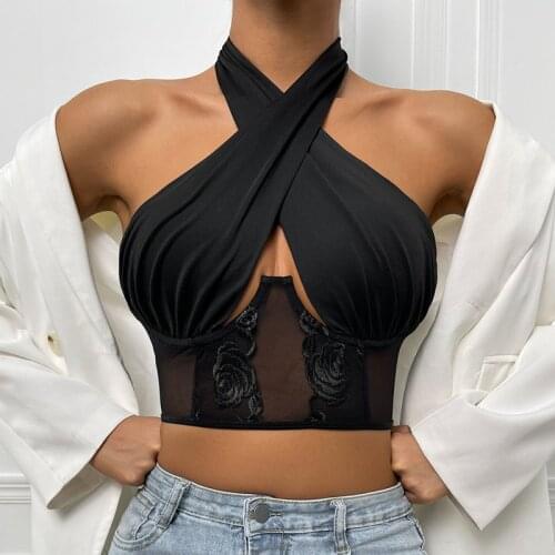 2020 New Strapless Cropped Tube Crop Tops Summer Letter Printed Side Bandage Sexy Tank Tops Vest Casual Female Shirts