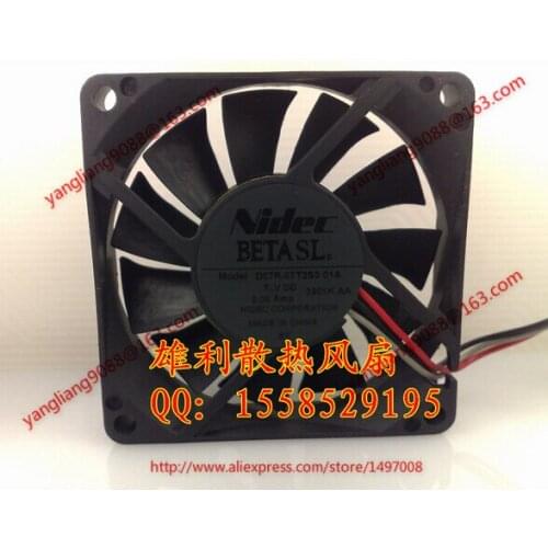 Nidec D07R-07T2S3 01A DC 7V 0.05A 70x70x15mm Server Cooling Fan