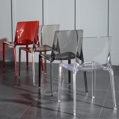 Nordic Transparent Chair Acrylic Chair Back Chair Crystal Chair Modern Dining Chair Household Makeup Chair Simple Plastic Chair