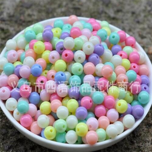 Mix colors 10mm Acryl Beads approx 180pcs acrylic beads Beaded Cross Stitch Accessory BD04