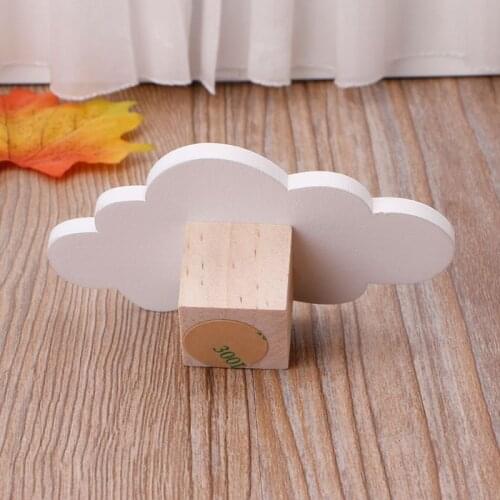 Cute Cloud Hooks Wooden Clothes Hanger Wall Decor Children Bedroom Pendant