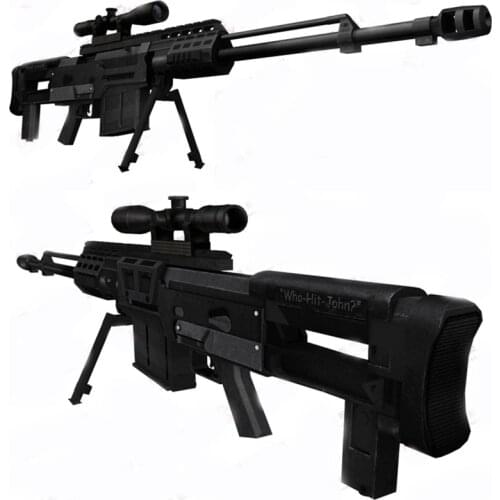 AS50 Sniper Rifle 3D Paper Model Adult Weapons Handmade Toys For Cosplay