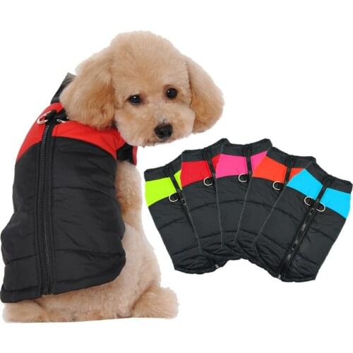 Warm Winter Pet Dog Clothes Waterproof Dog Down Jacket Thicken Pink Clothing Small Medium Large Dogs Coat Apparel