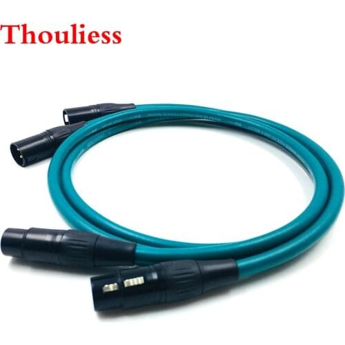 Thouliess Pair Gold Plated XLR Balacned Audio Cable 3pin XLR Male to Female Amplifier Interconnect Cable with CARDAS CROSS