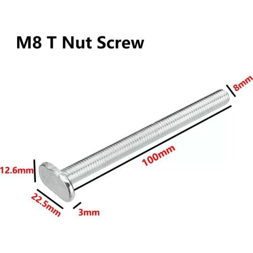 M8 T Nut Screws For 19x9.5mm T-track T-slot Miter Track Jig Table Saw Router Table Woodworking Tool Accessories