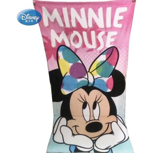 Disney Lovely Pink Cute Minnie Mouse Bath Towel 100% Cotton for Girls Lady Women Swimming Beach Towel Pool Blanket 70x140cm